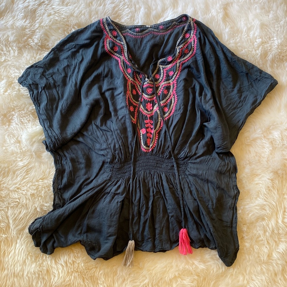 Embroidered beach cover up
